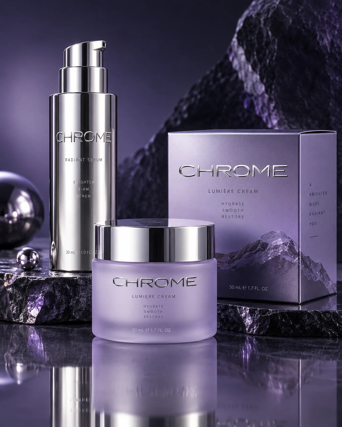 Chrome packaging design inspiration